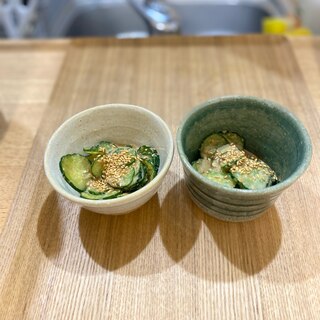 胡麻しゃぶタレできゅうりの胡麻和え